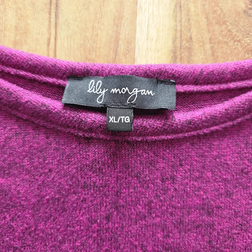 Lily Morgan – Button-Detail Knit Top – Effortless Boho Chic-size XL - Picture 9 of 12